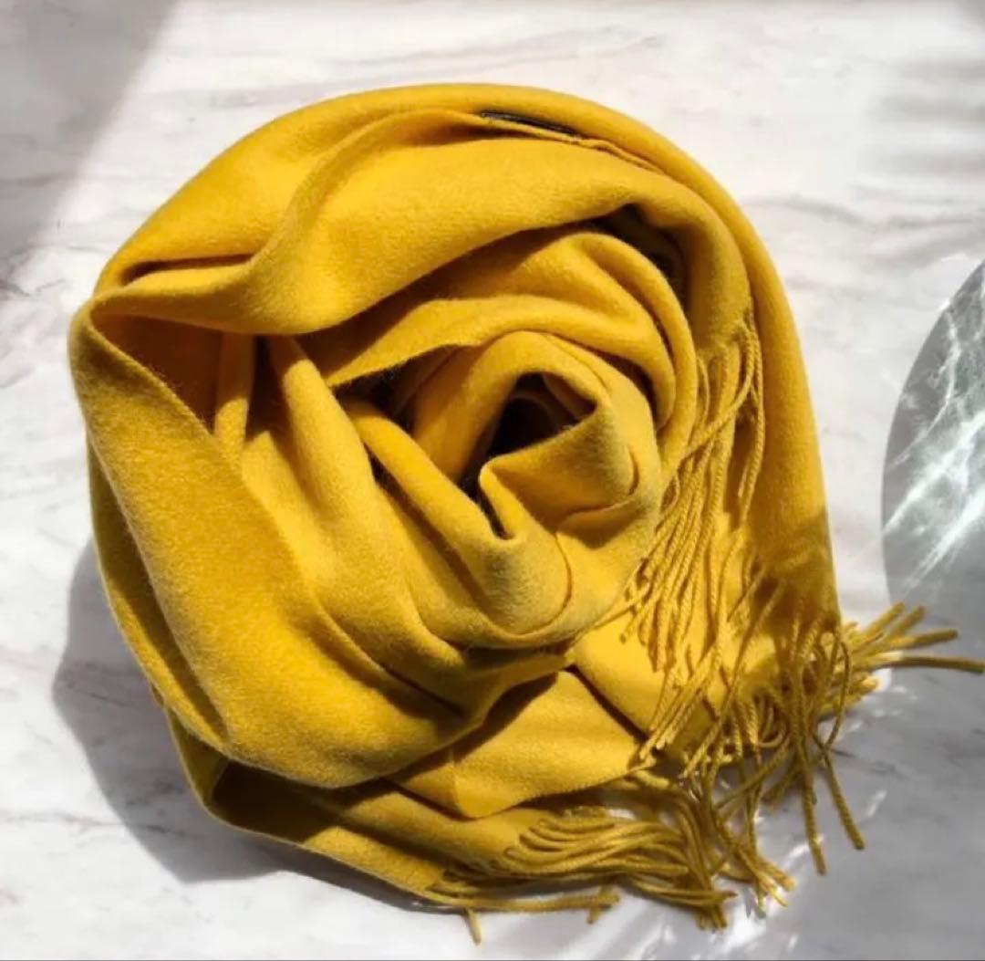 極上カシミヤ100%☆大判 ストール☆ ミモザ