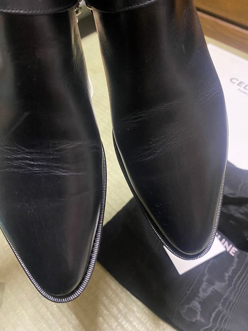 CELINE カマルグ バイカー チェルシーブーツ