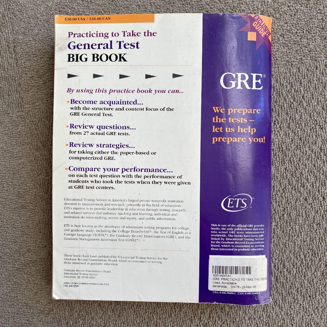 語学・辞書・学習参考書 GRE Big Book