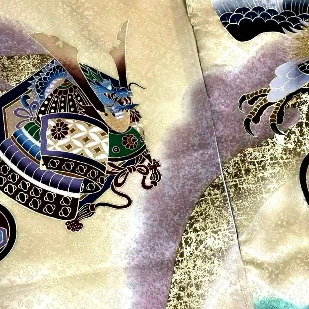 【新品】日本製 刺繍 手書き京友禅❗️お宮参り 産着 襦袢付 正絹 新品たとう紙付