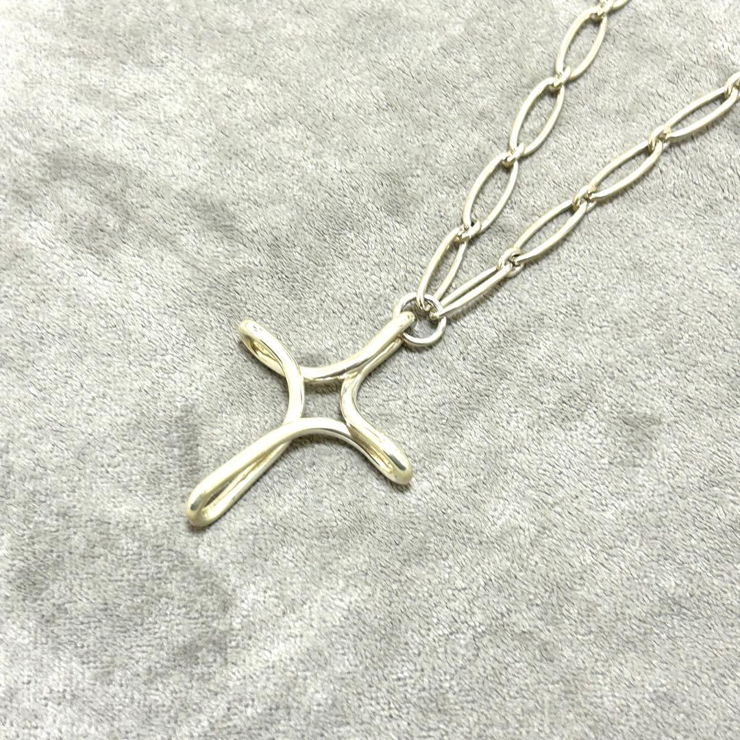 ティファニー　ラージ　オープンクロス　ネックレス　シルバー925