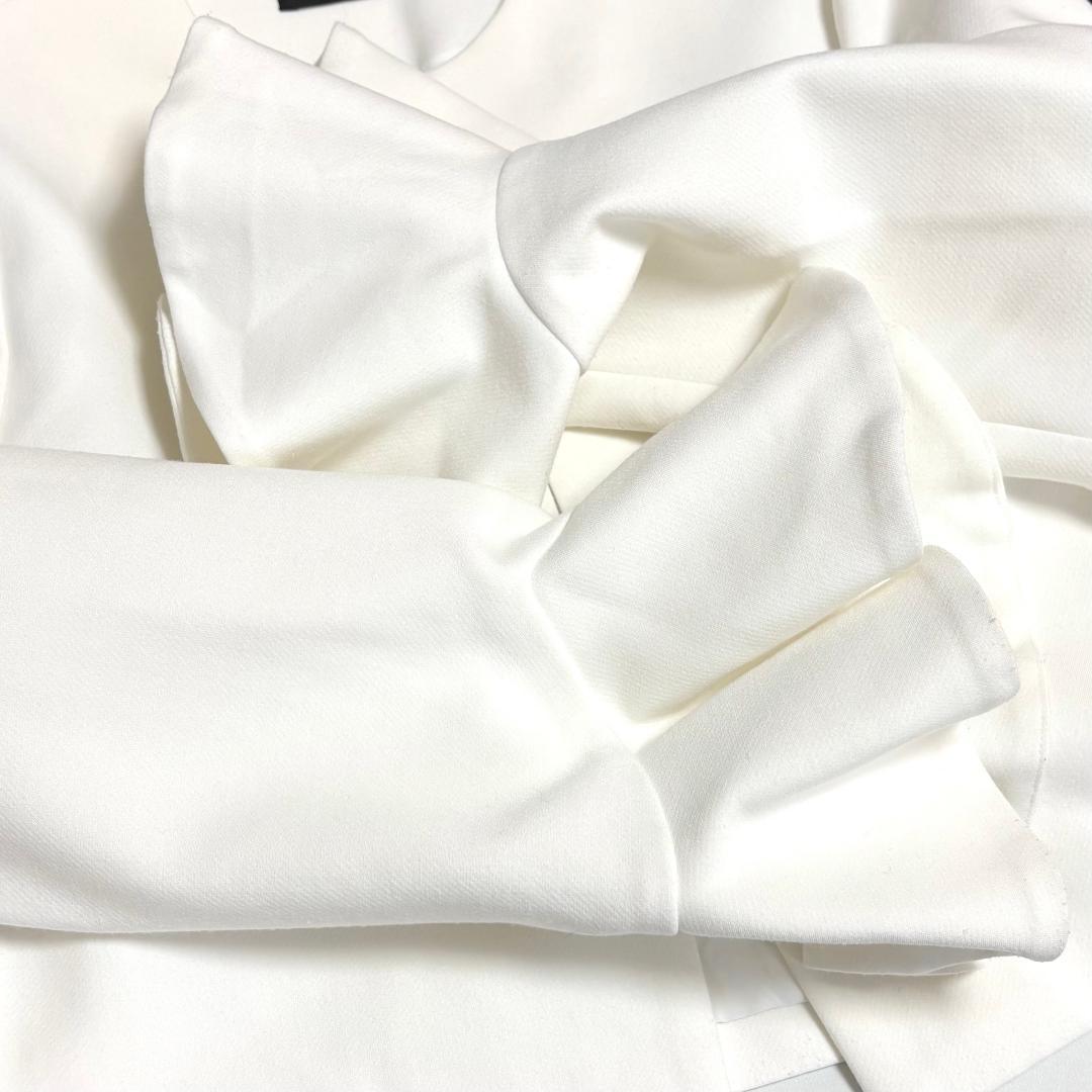 美品 YOKOCHAN ノーカラージャケット ティアードスリーブ 8 ホワイト