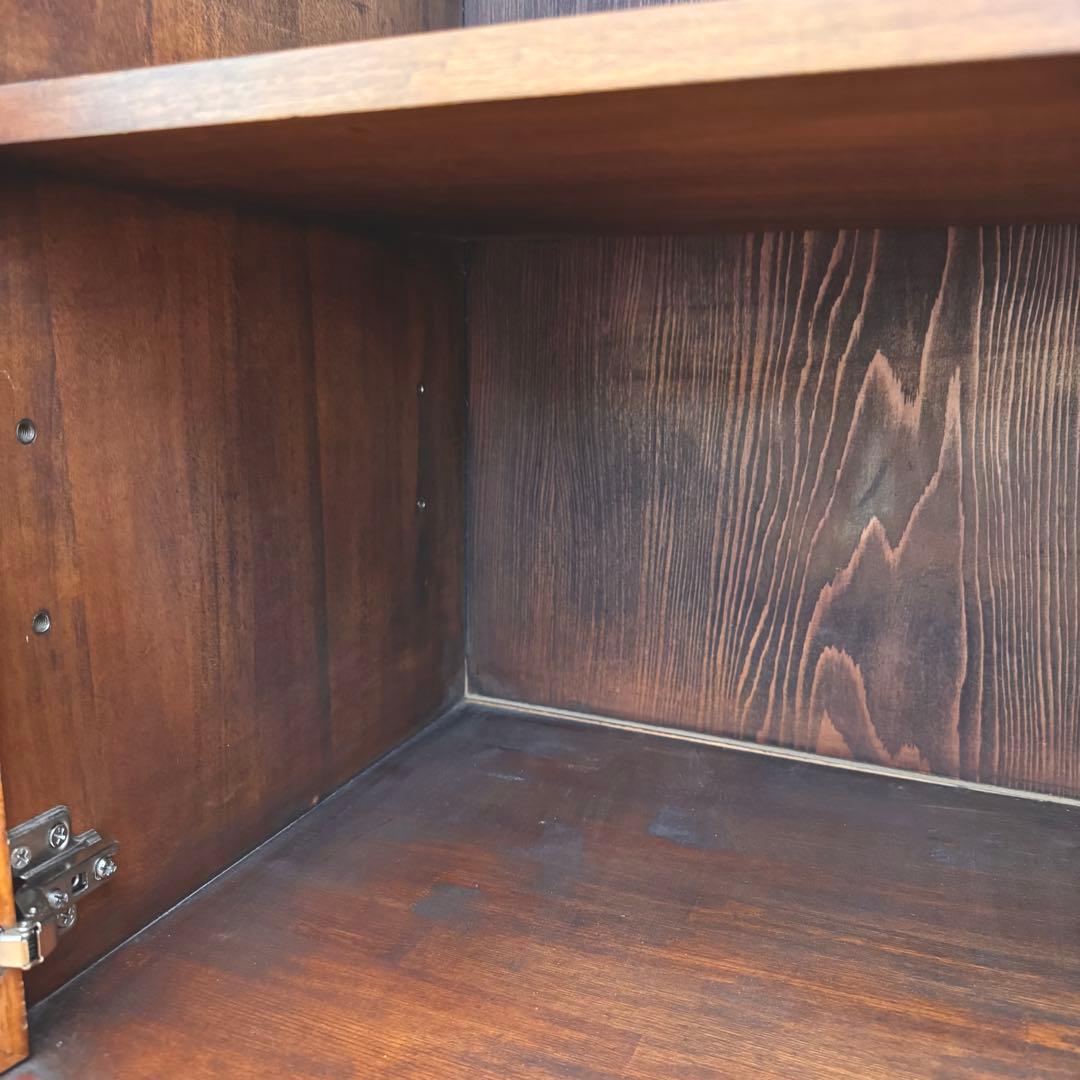 大*魂様 ビンテージ風サイドボード/ガラス扉キャビネット/テレビ台/ B-Com