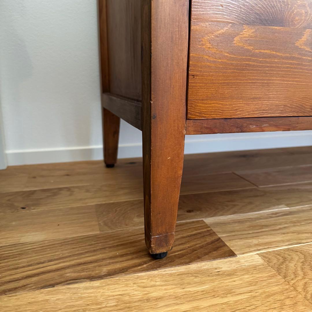 大*魂様 ビンテージ風サイドボード/ガラス扉キャビネット/テレビ台/ B-Com