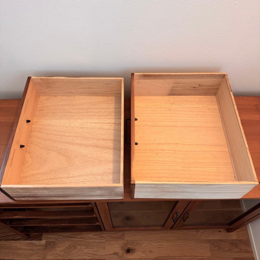 大*魂様 ビンテージ風サイドボード/ガラス扉キャビネット/テレビ台/ B-Com