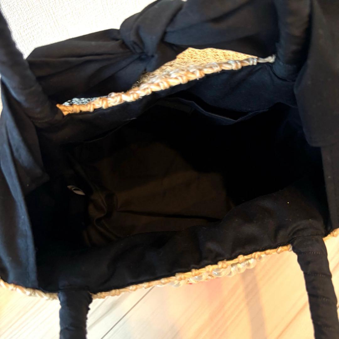 【美品】a-jolie パール　サングラス　カゴバッグ　ハンドメイド　アジョリー