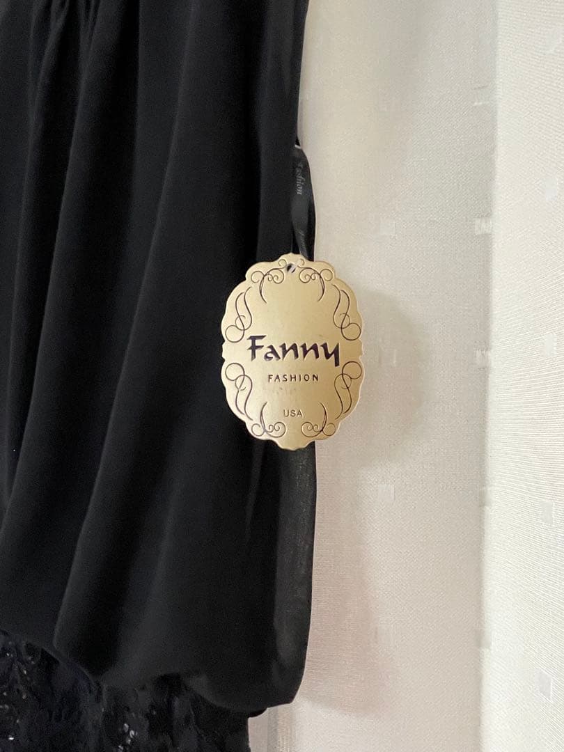 アールズガウン ブラック パーティ ブライダル ロングドレス S (M)