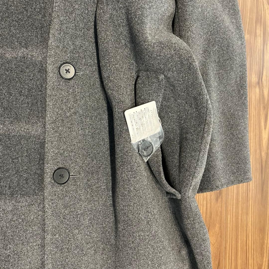 【todayful】Wool Over Coat 36 チャコールグレー