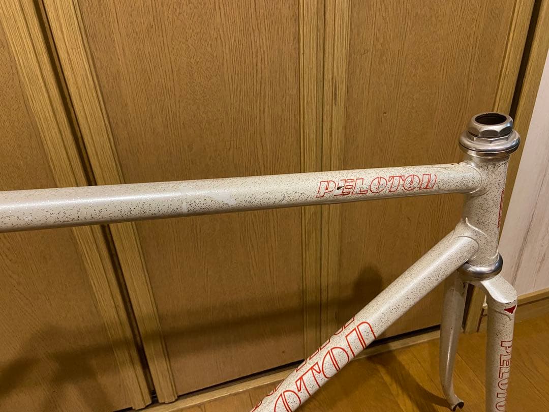 PELOTON ホワイトフレーム njs 競輪　トラックフレーム　ピスト