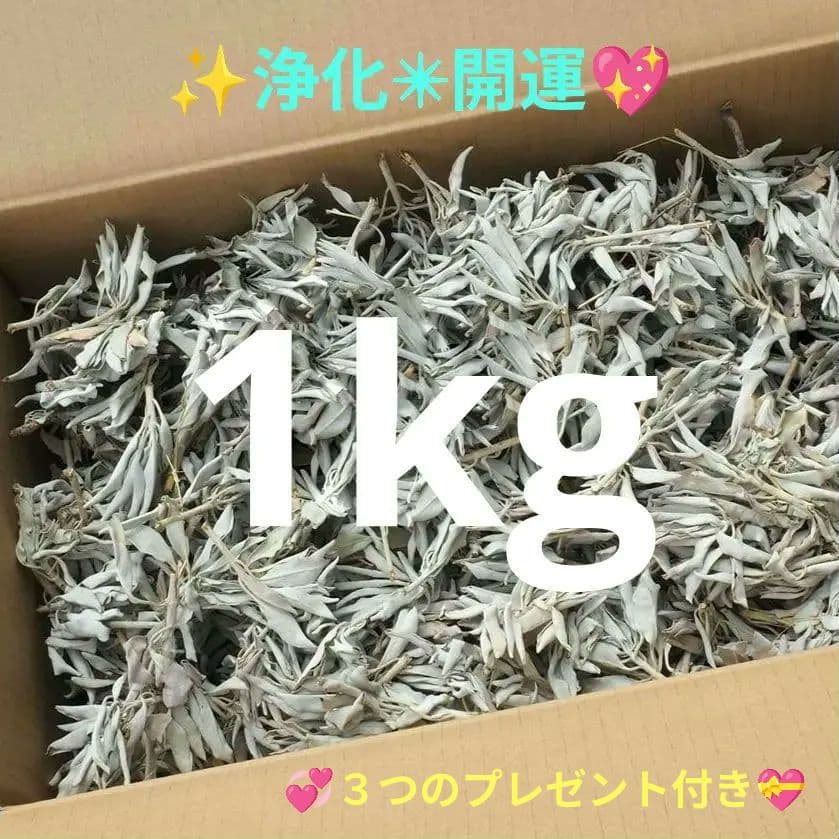 ★特選再入荷★無農薬カリフォルニア産【箱配送1kg高品質ホワイトセージ】❤️