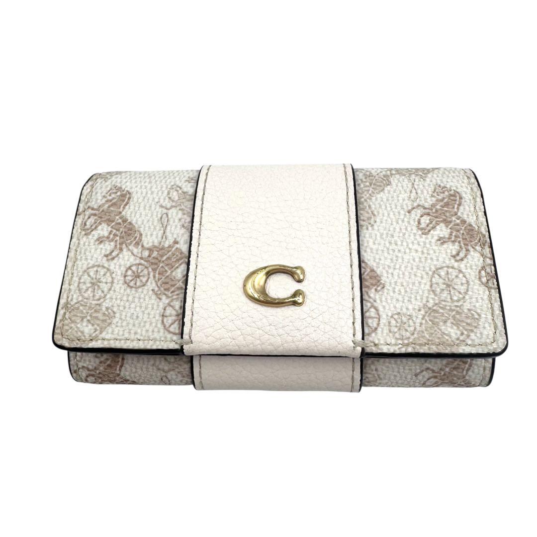 ✨極美品✨COACH エッセンシャル ホース 6連 キーケース アンド リング