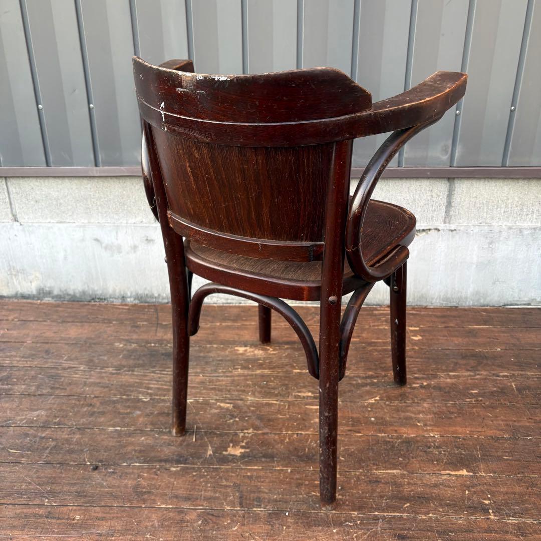 ③ルーマニア製 ヴィンテージ ベントウッドチェア アームチェア 曲木椅子 古家具