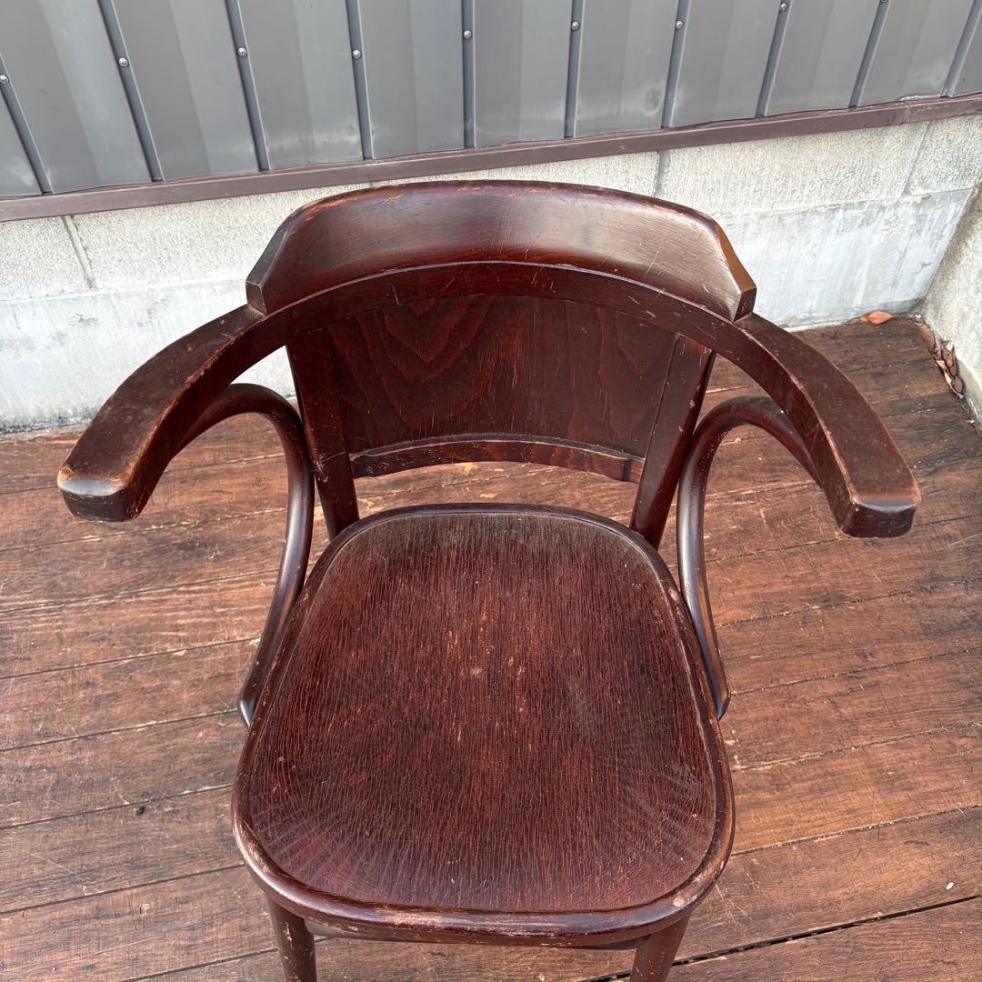 ③ルーマニア製 ヴィンテージ ベントウッドチェア アームチェア 曲木椅子 古家具