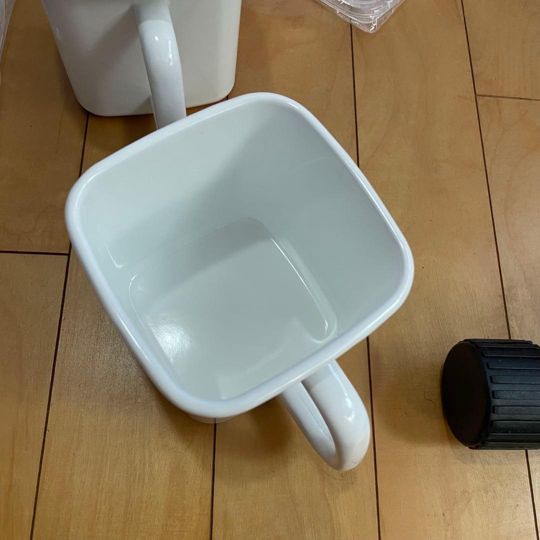 野田琺瑯　保存容器 ホーロー 持ち手付きストッカー 角型 Lサイズ 密閉