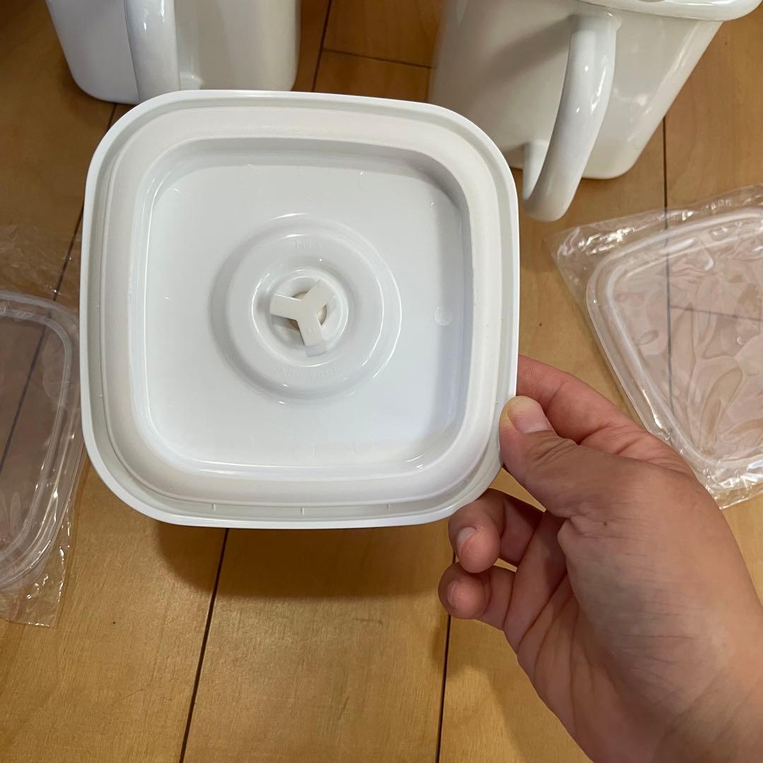 野田琺瑯　保存容器 ホーロー 持ち手付きストッカー 角型 Lサイズ 密閉