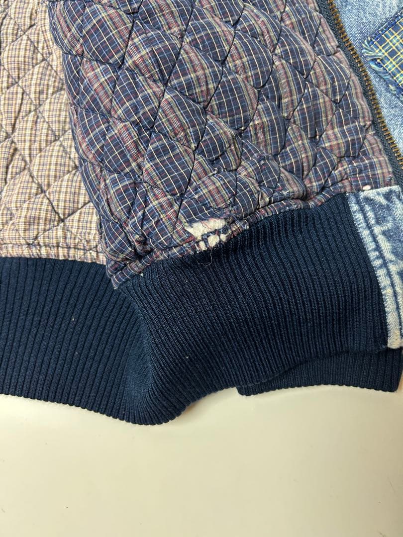 PINK HOUSE パッチワーク　デニムジャケット　MA-1