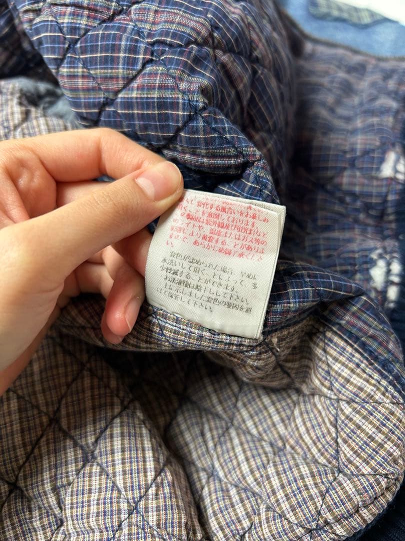 PINK HOUSE パッチワーク　デニムジャケット　MA-1