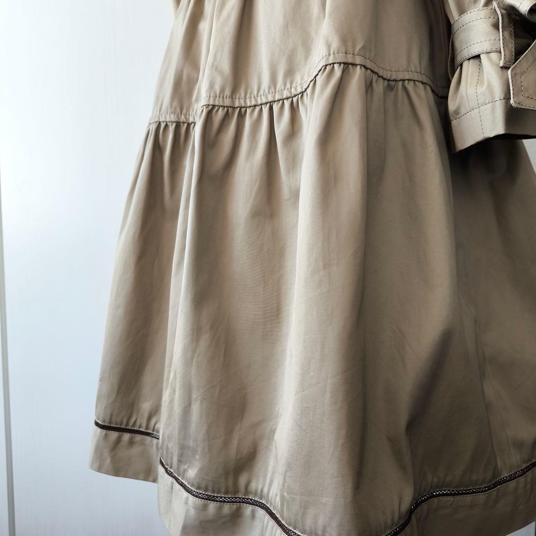 極美品　ピンクハウス　フリルトレンチコート　ロングコート　アウター