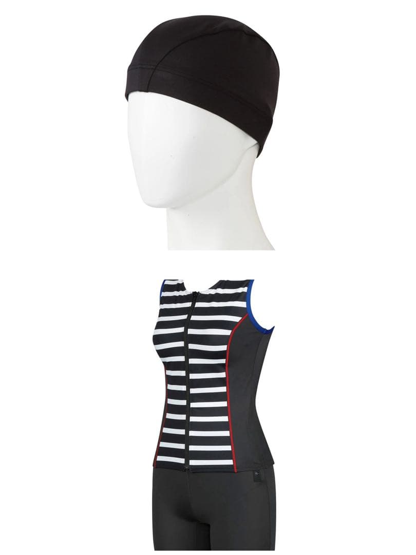 ワコールフィットネス水着(上下)15L &スイムキャップ　未使用