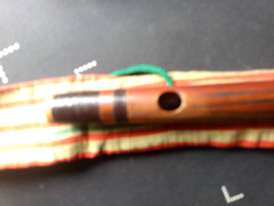 ryohan本煤竹製篠笛　笛師藍山 七上調子