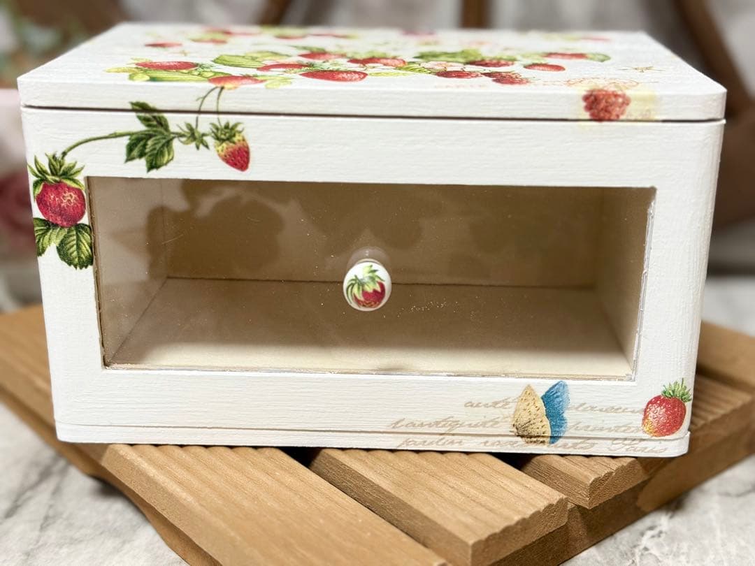 サイドテーブル※木製引き出しBOX※シンク型プランター※樹脂粘土※デコパージュ