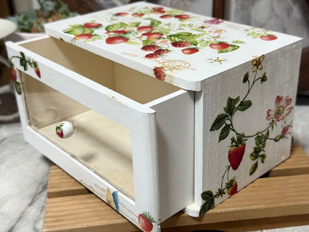 サイドテーブル※木製引き出しBOX※シンク型プランター※樹脂粘土※デコパージュ