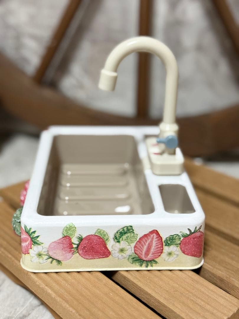 サイドテーブル※木製引き出しBOX※シンク型プランター※樹脂粘土※デコパージュ