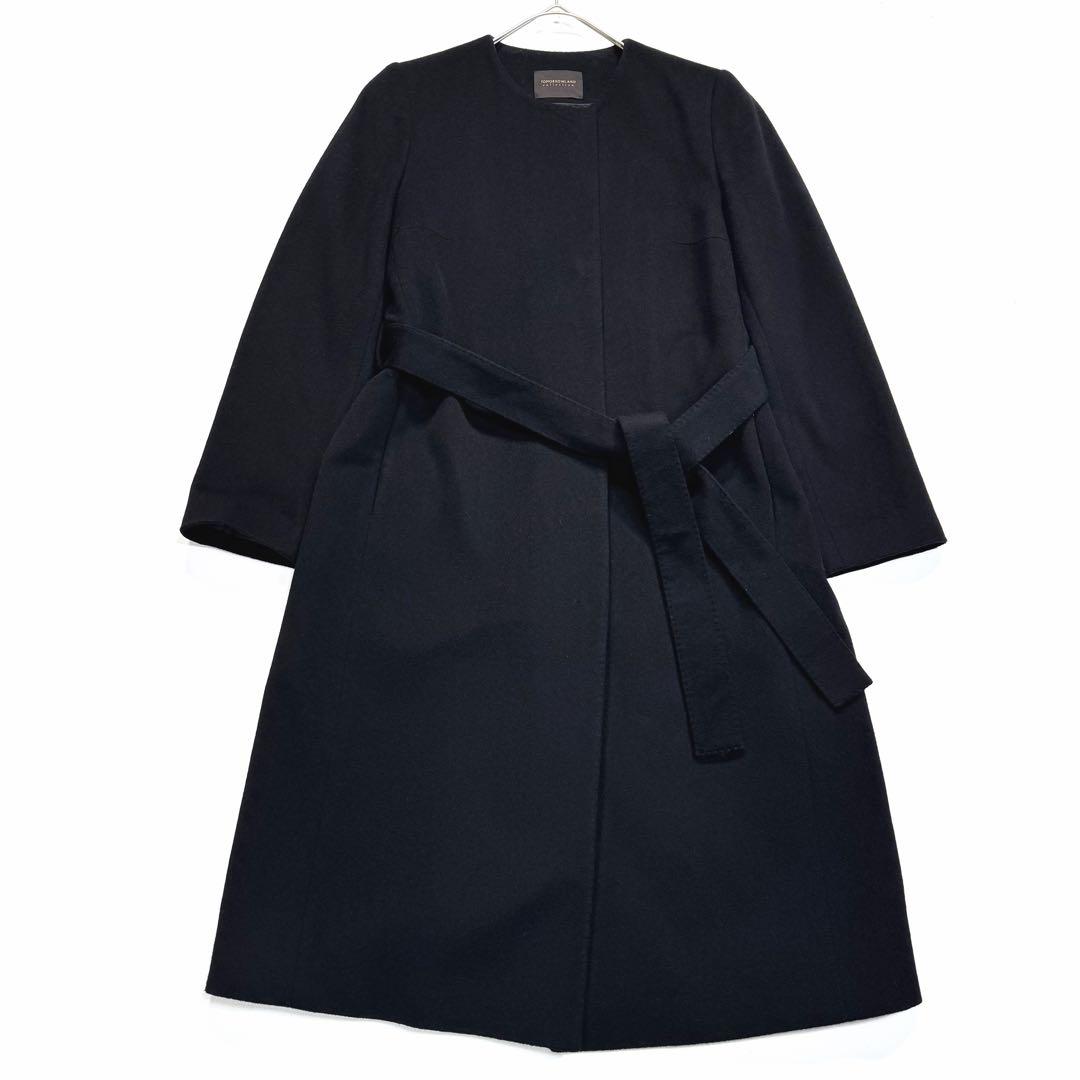 【近年モデル】トゥモローランドコレクション ノーカラーコート カシミヤ100％