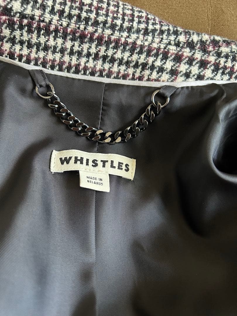 WHISLES チェックロングコート