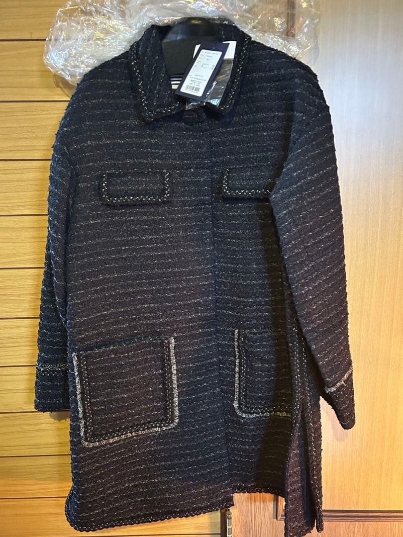 m*）様 ボーダーズアットバルコニー コート　38 ネイビー新品