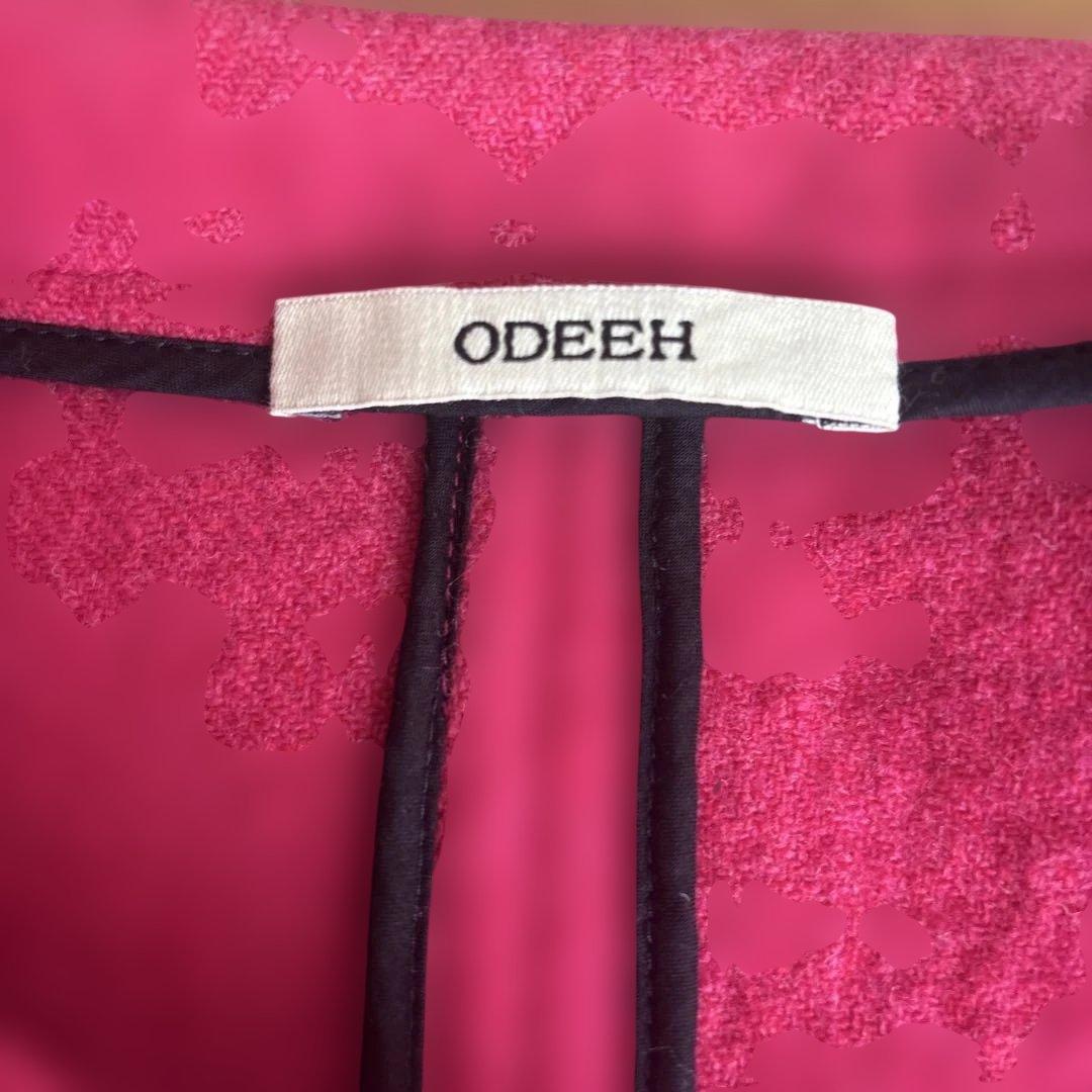 専用　美品ODEEH ケープコート　袖あり M〜Ｌゆったり　ピンク可愛い