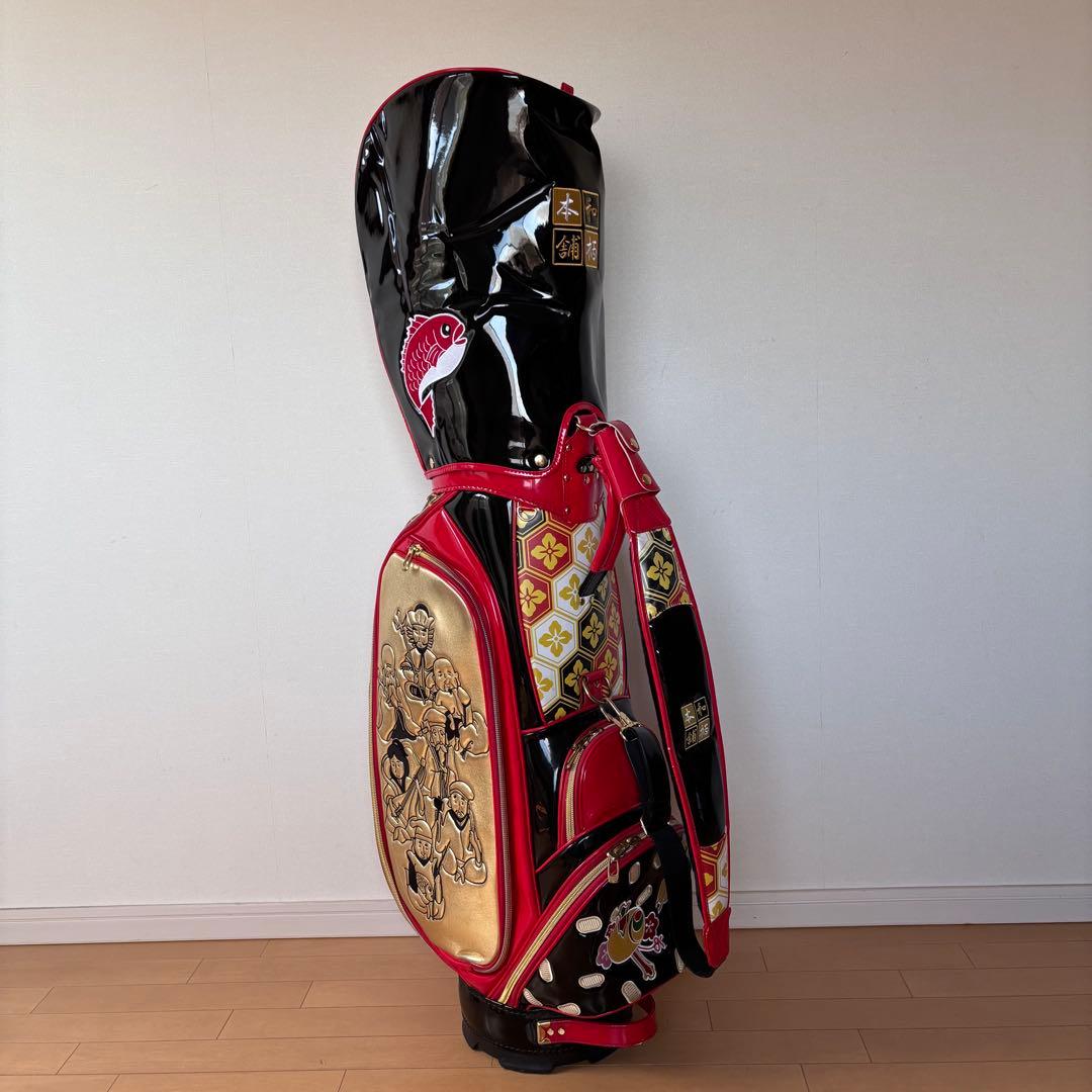 未使用に近いキャディーバッグ和柄本舗ゴルフバッグ七福神GOLF BAG入手困難