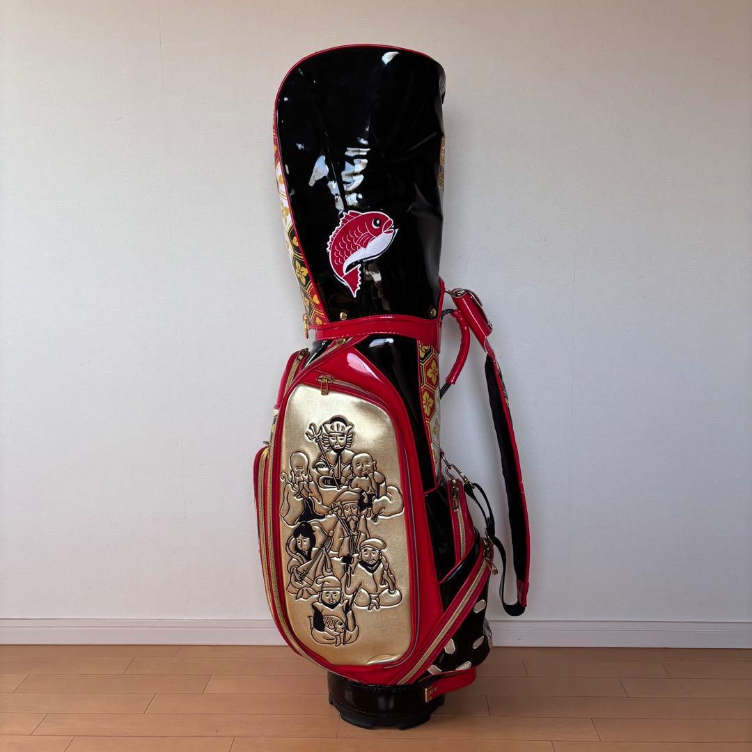 未使用に近いキャディーバッグ和柄本舗ゴルフバッグ七福神GOLF BAG入手困難