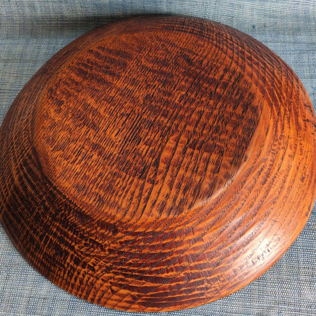 栗の木の皿と匙3点