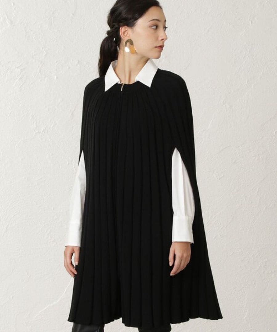 EPOCA エポカ 定価7.2万 プリーツケープジップニット ブラック 40