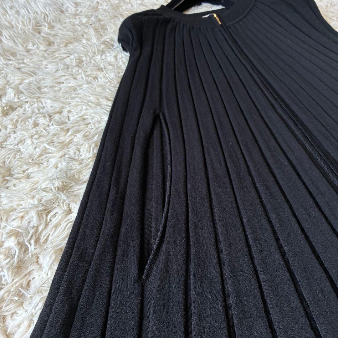 EPOCA エポカ 定価7.2万 プリーツケープジップニット ブラック 40