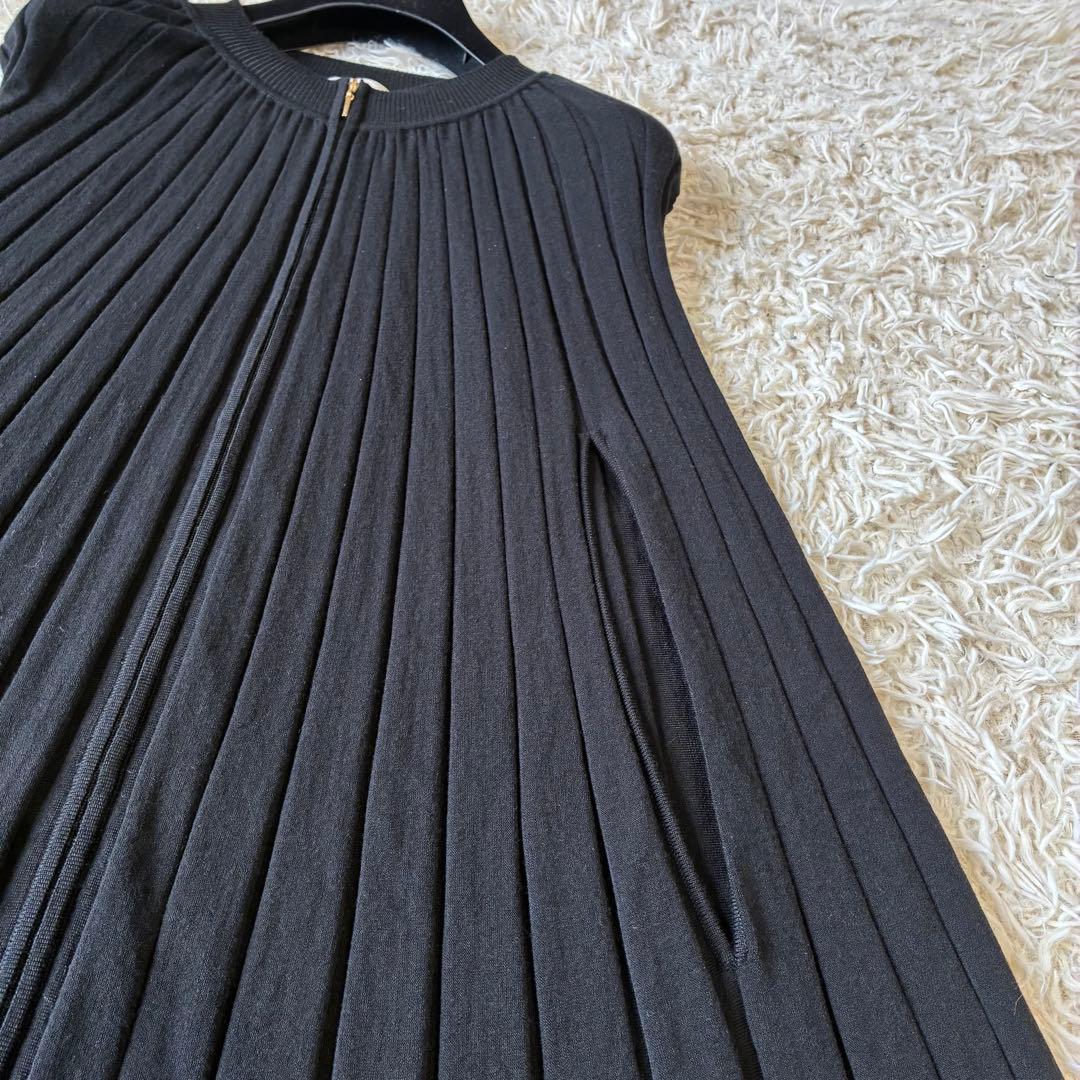 EPOCA エポカ 定価7.2万 プリーツケープジップニット ブラック 40