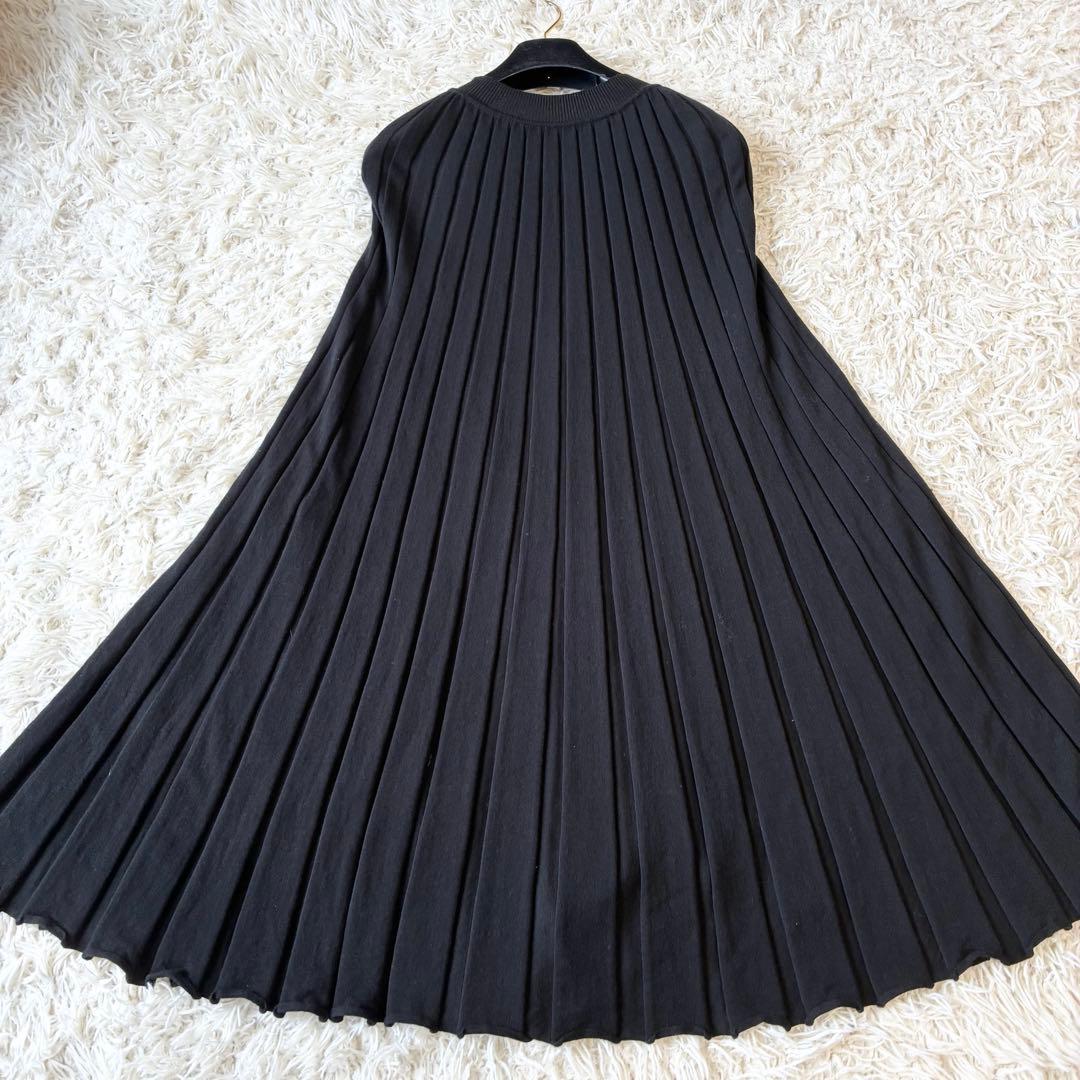 EPOCA エポカ 定価7.2万 プリーツケープジップニット ブラック 40