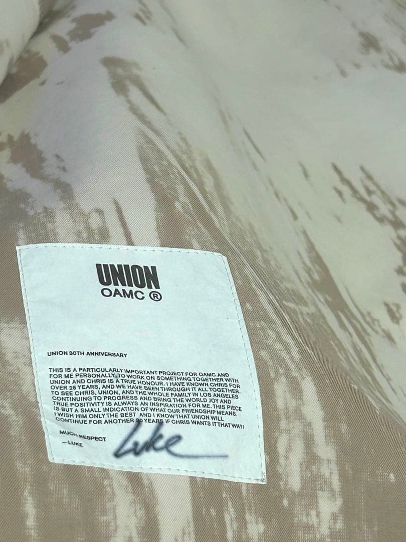 OAMC×UNION 30TH ANNIVERSARY SHIRT【送料無料】