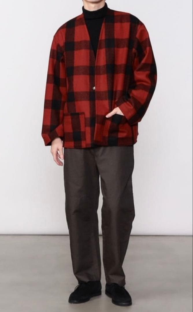 オアスロウ　orslow ウールノーカラージャケット　バッファローチェック