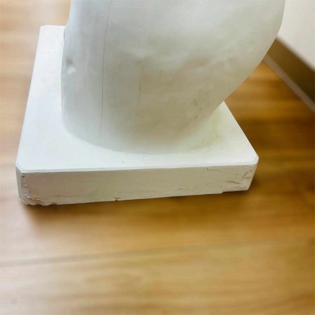 【状態良好】堀石膏制作 円盤投げ 半身像 アンティーク像 H‑012