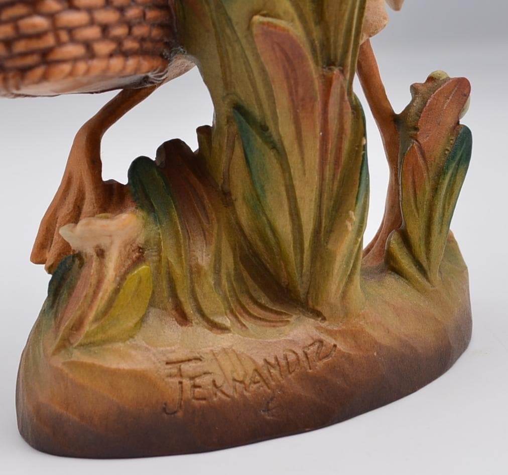 愛らしい到着　アンリ　ANRI　木彫り人形　イタリア　高さ16ｃｍ　ヴィンテージ