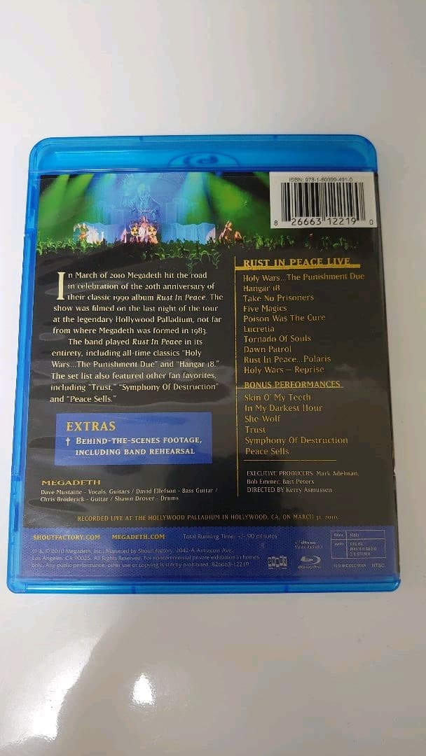 【Blu-ray】Megadeth Rust in Peace Live