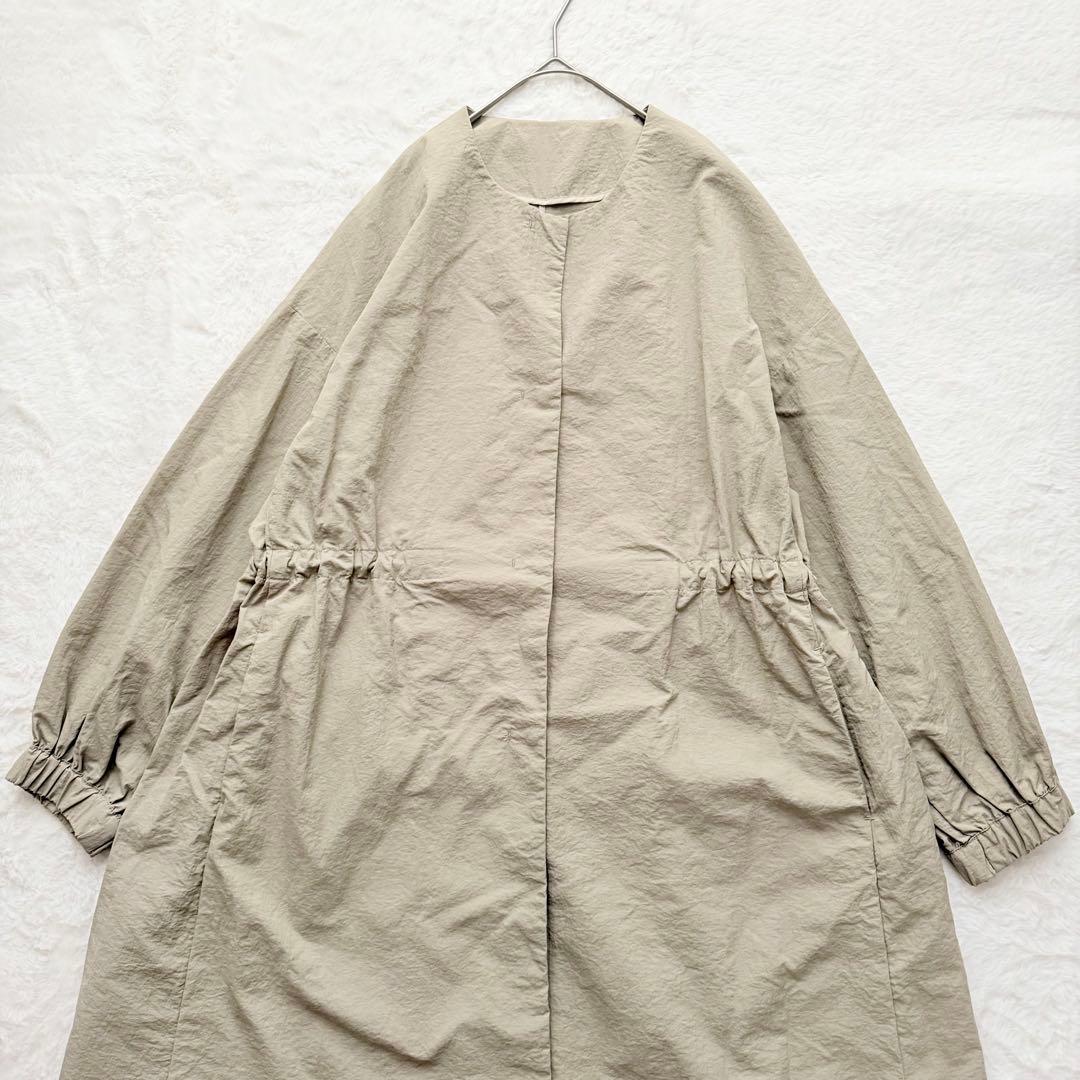 未使用級✨ビアズリー　バルーン袖フレアコート　ベージュ　Fサイズ 25年モデル