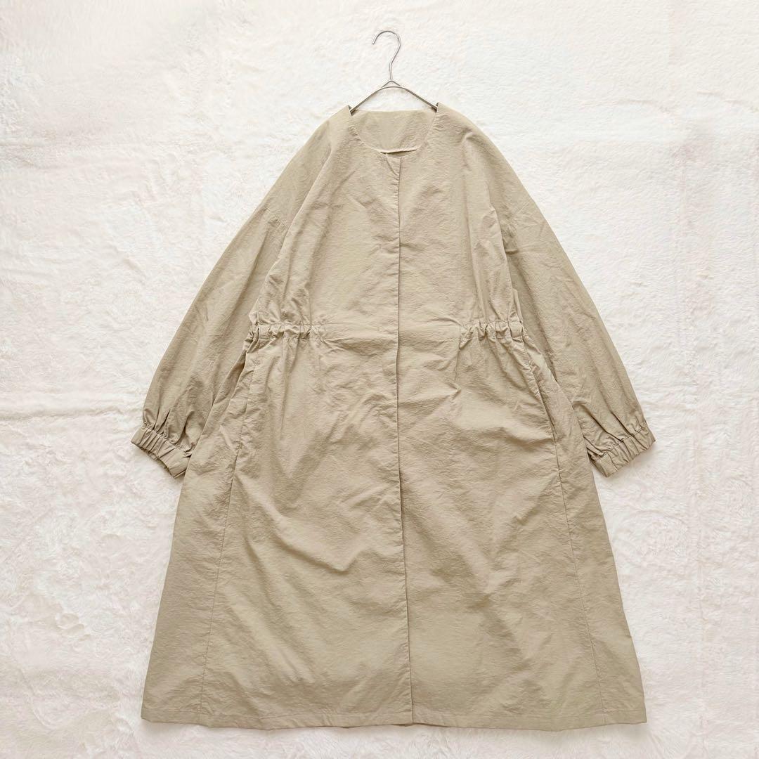 未使用級✨ビアズリー　バルーン袖フレアコート　ベージュ　Fサイズ 25年モデル