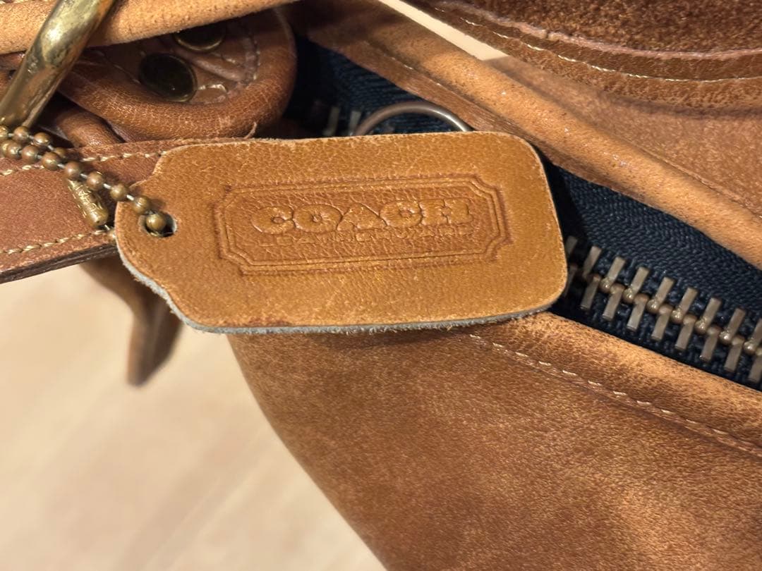 COACH オールドコーチ 本革 ショルダーバッグ　大型　バケツ型　90s