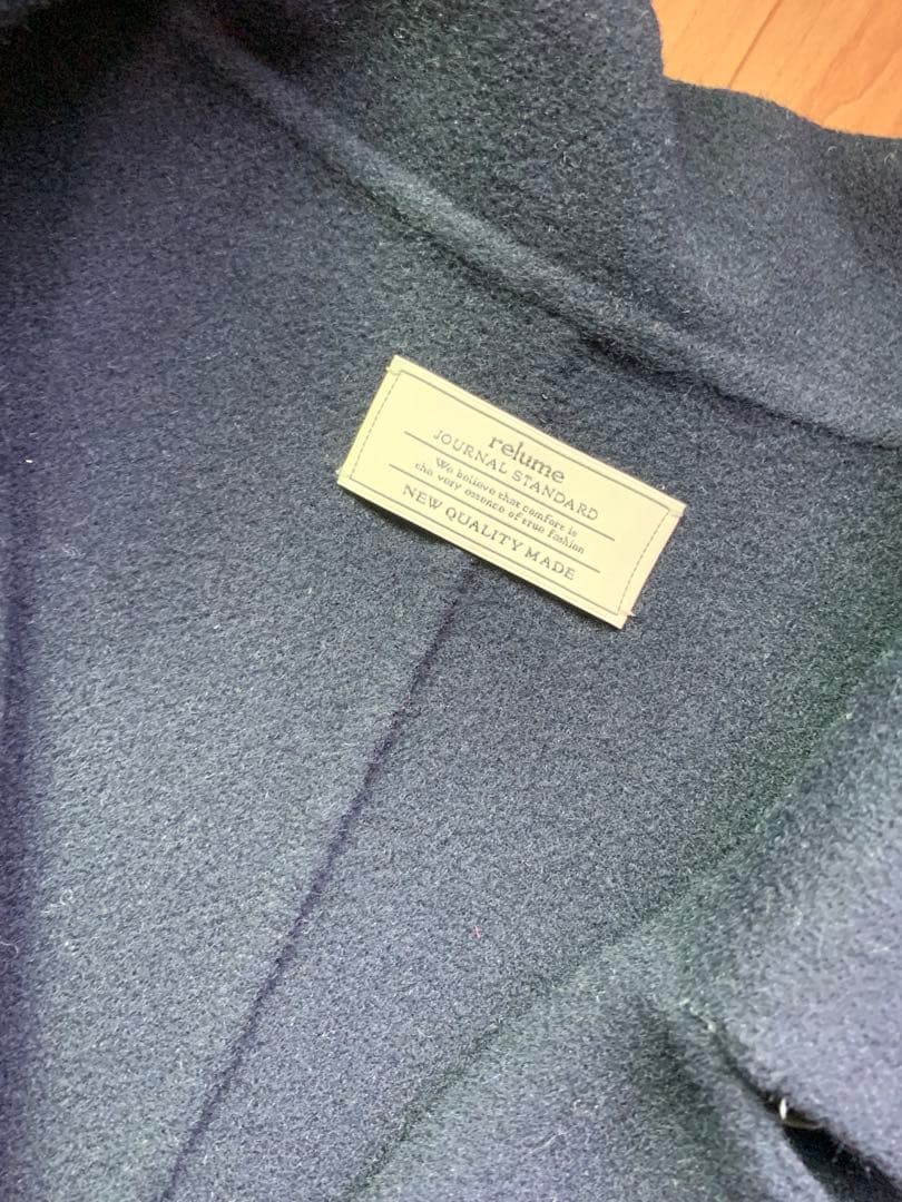 ウールナイロンリバーベスト　ネイビー　ポンチョ