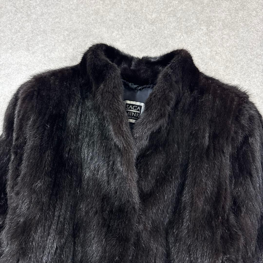 SAGA MINK サガミンク リアルファー ファーコート 毛皮 内ドローコード