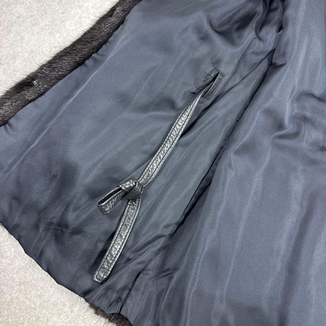 SAGA MINK サガミンク リアルファー ファーコート 毛皮 内ドローコード