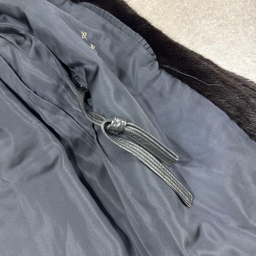 SAGA MINK サガミンク リアルファー ファーコート 毛皮 内ドローコード